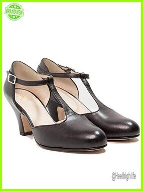 Women's Kitten Heel Mary Jane Pumps Ankle Strap Round Toe Suede Dress Shoes